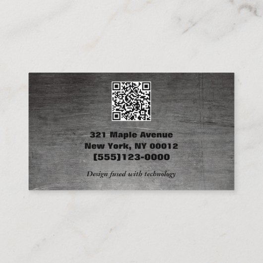 QR-code voor automatische reparatie van auto's Visitekaartje (Achterkant)