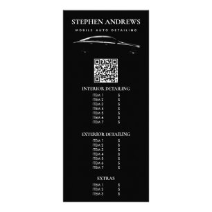 QR-code voor autopoets- en autowerkplaats Reclamekaart