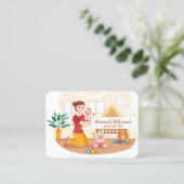 QR-code voor babysitdiensten Visitekaartje (Staand voorkant)