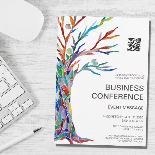 QR-code voor Business Conference Event Kaart