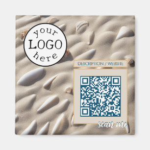 QR Code voor Business / Evenement Sandy Beach Magneet