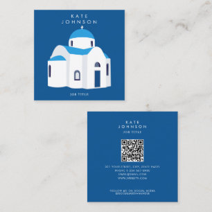 QR-code voor de blauwe dome kerk van het eiland Sa Vierkante Visitekaartje