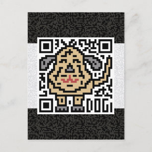 QR-code voor de hond Briefkaart