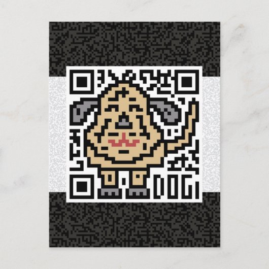 QR-code voor de hond Briefkaart (Voorkant)
