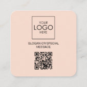 QR Code Voor en Achter Zakelijke Logo Professionee Vierkante Visitekaartje (Achterkant)