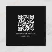 QR Code Voor en Achtermonogram Logo Professioneel Vierkante Visitekaartje (Achterkant)