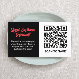 QR-code voor klantenloyaliteitskorting Visitekaartje