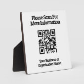 QR-code voor klantinformatie op een Fotoplaat (Voorkant)
