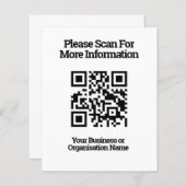 QR-code voor klantinformatie op een papieren blad (Voorkant / Achterkant)