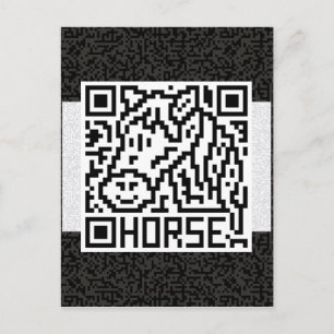 QR-code voor paarden Briefkaart
