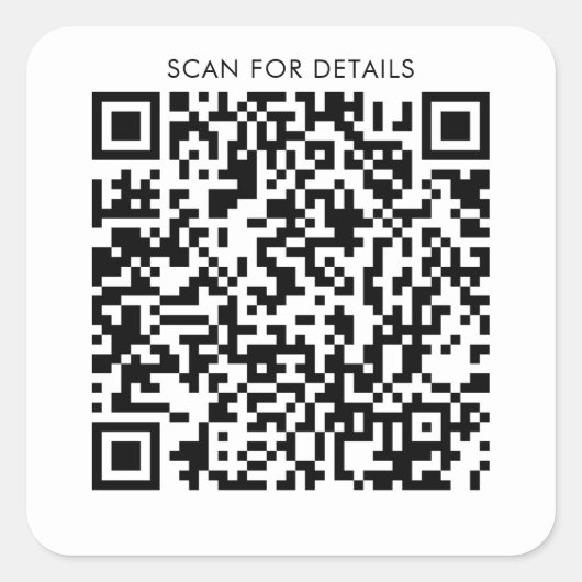 QR-code voor persoonlijk of zakelijk gebruik Vierkante Sticker (Voorkant)