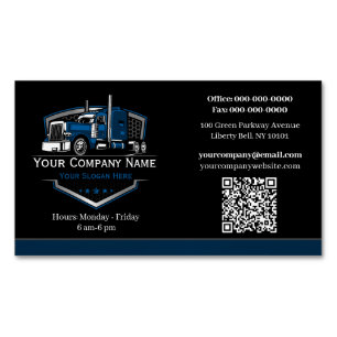 QR-code voor professioneel transportbedrijf Magnetisch Visitekaartje