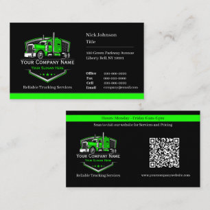 QR-code voor professioneel transportbedrijf Visitekaartje