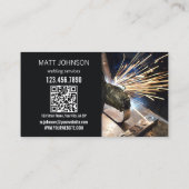 QR-code voor professionele lassers Visitekaartje (Achterkant)