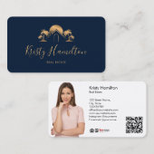QR-code voor professionele onroerend goed in kustg Visitekaartje (Voorkant / Achterkant)