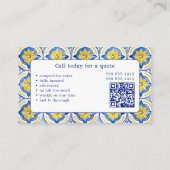 QR-code voor professionele schoonmaakdiensten Visitekaartje (Achterkant)