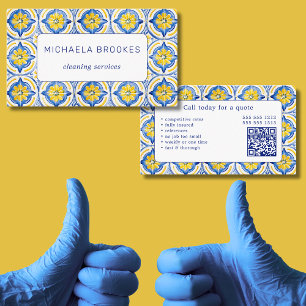QR-code voor professionele schoonmaakdiensten Visitekaartje