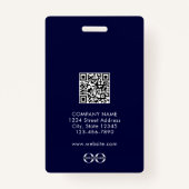 QR-code voor professionele werknemers Badge (Achterkant)