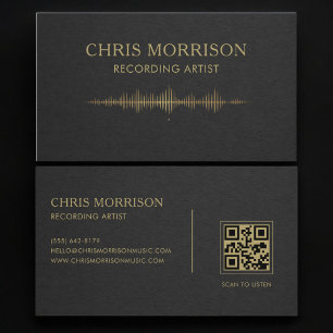 QR-code voor Recording Artist Black Gold Visitekaartje