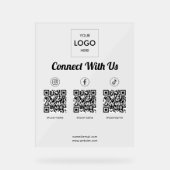 QR-code voor sociale media Acryl Bord (Voorkant)