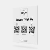 QR-code voor sociale media Acryl Bord (Hoek)