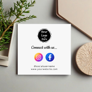 QR-code voor sociale media Instagram en Facebook Vierkante Visitekaartje
