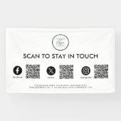 QR-code voor sociale media Spandoek (Horizontaal)