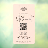 QR-code voor sociale media Verbind met ons Modern  Raamsticker (Vel 3)
