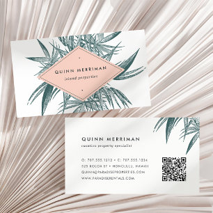 QR-code voor tropische palmschijfjes Visitekaartje