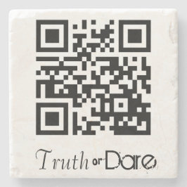 QR-code voor waarheid of scherm Stenen Onderzetter