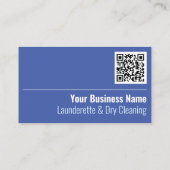 QR-code voor wasgoed en droog reinigen Visitekaartje (Achterkant)