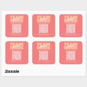QR Code vrijgezellenfeest Drink Kopen Team Bruid P Vierkante Sticker (Vel)