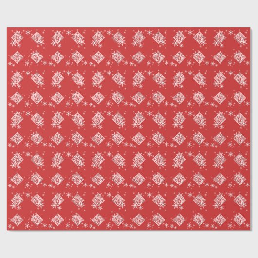 QR-code Vroege kerstgeek Cadeaupapier (Vlak)