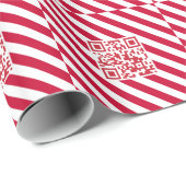 QR-code Vrolijk kerstfeest Funny Geek inpakpapier (Rol Hoek)