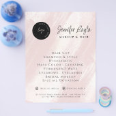 QR-code | Vrouwelijke Abstracte Blush Pink Beauty  Flyer (Enkel)