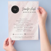 QR-code | Vrouwelijke Abstracte Blush Pink Beauty  Flyer (Hand)