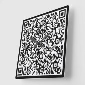 QR code wandklok gepersonaliseerd uw eigen ontwerp Vierkante Klok (Hoek)