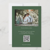 QR code waterverf botanisch gebladerte Trouwfoto Save The Date (Achterkant)