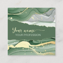 Qr Code Waterverf Salie Groen Goud