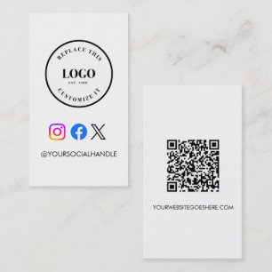 QR-code website Aangepast logo Zakelijk Sociale Me Visitekaartje