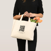 QR Code Website Adres Upload uw Logo Sjabloon Mini Tote Bag (Voorkant (product))