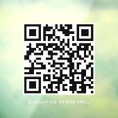 QR Code Website Link White Script Simple Business Raamsticker (Vel 3)