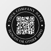 QR-code Website link Zwart bedrijf Raamsticker (Vel)