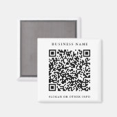 QR-code Website link zwart-wit bedrijf Magneet (Voorkant / Achterkant)