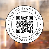 QR-code Website link zwart-wit bedrijf Raamsticker (Vel 2)