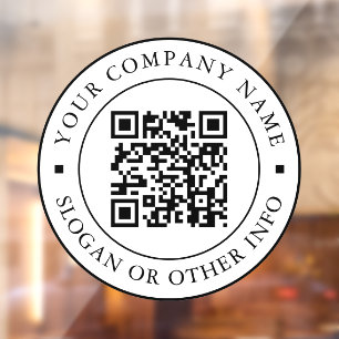 QR-code Website link zwart-wit bedrijf Raamsticker
