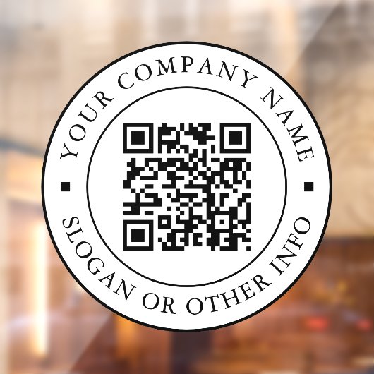 QR-code Website link zwart-wit bedrijf Raamsticker (Vel 2)