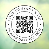 QR-code Website link zwart-wit bedrijf Raamsticker (Vel 3)