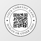 QR-code Website link zwart-wit bedrijf Raamsticker (Vel)