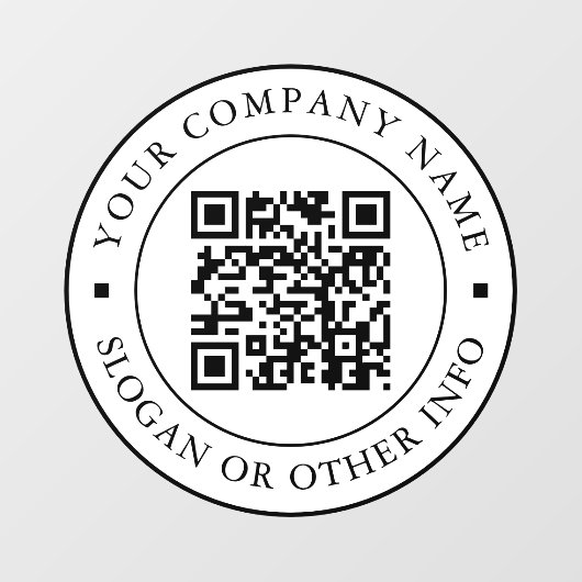 QR-code Website link zwart-wit bedrijf Raamsticker (Vel)